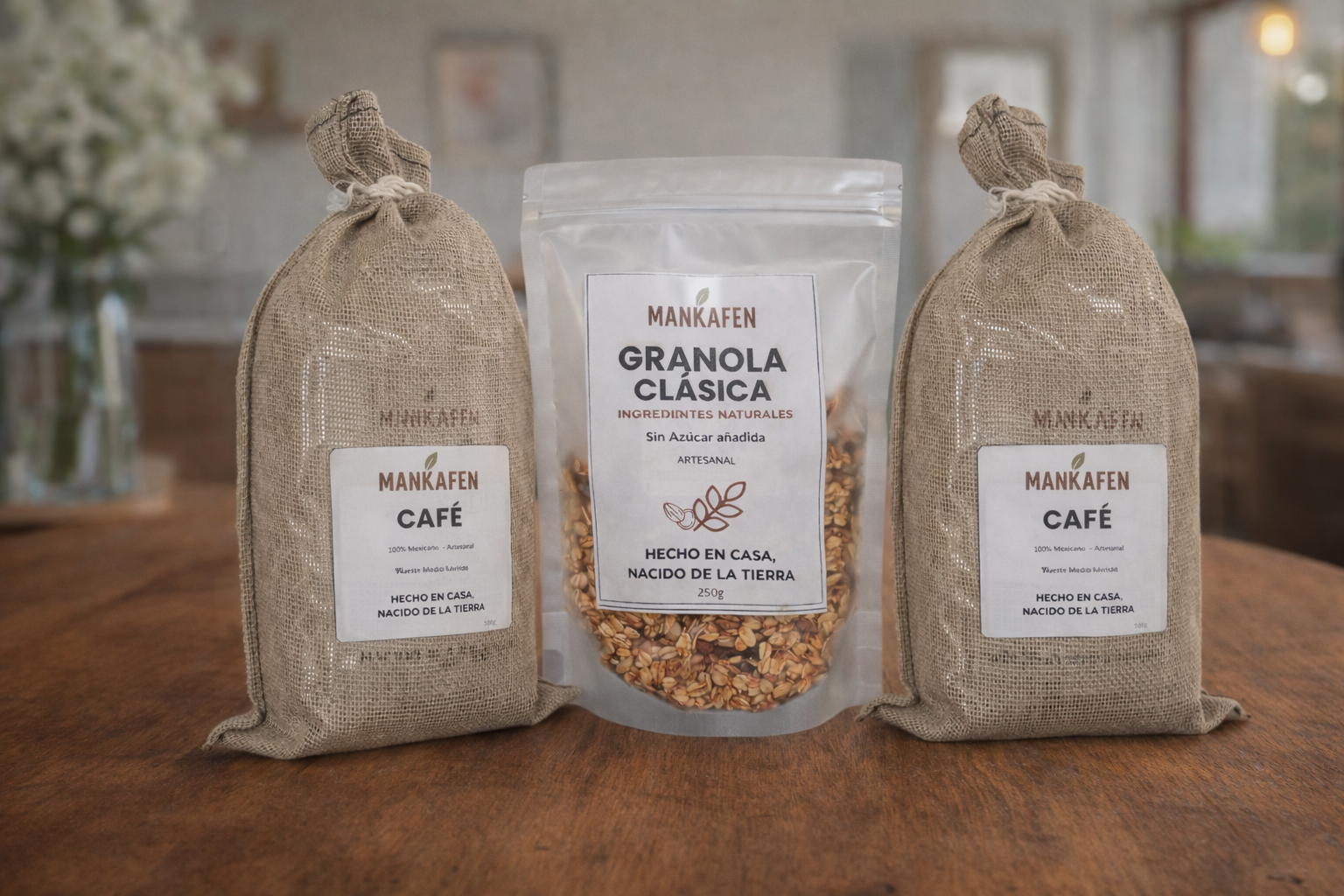 Combo Mankafén -- 2 Cafés + 1 Granola